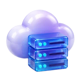 3D cloud and DevOps illustration
